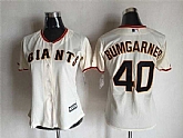 Women San Francisco Giants #40 Madison Bumgarner Cream Home New Cool Base Stitched Baseball Jersey,baseball caps,new era cap wholesale,wholesale hats